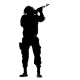 Soldier Armed. Silhouette - VideoHive Item for Sale