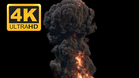 4K Hyperealistic Large Scale Smoke and Fire Ver.03