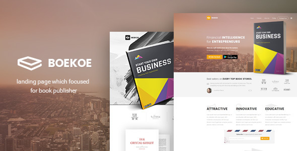Boekoe - Book Landing Page by Indonez