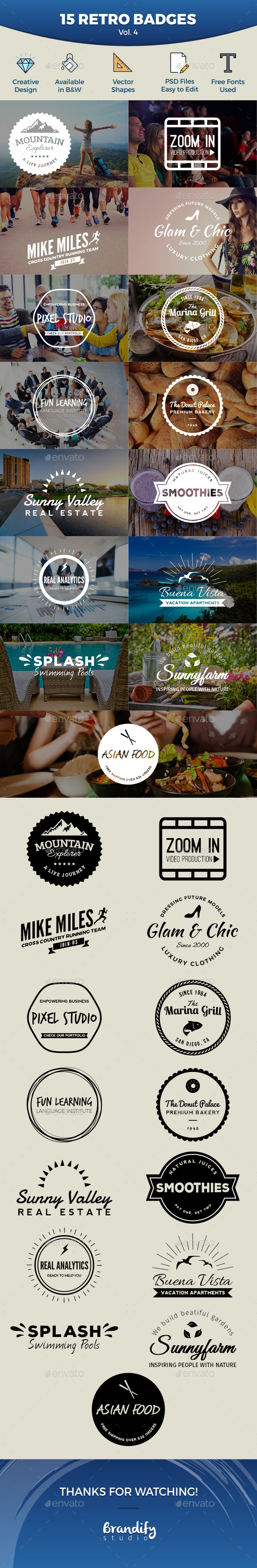 Logo Badges - Badges & Stickers Web Elements
