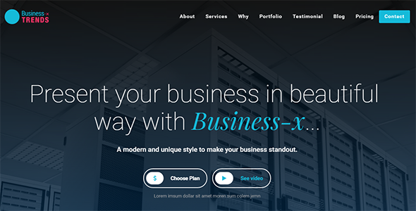 Business-x: Business Landing - ThemeForest 18608064