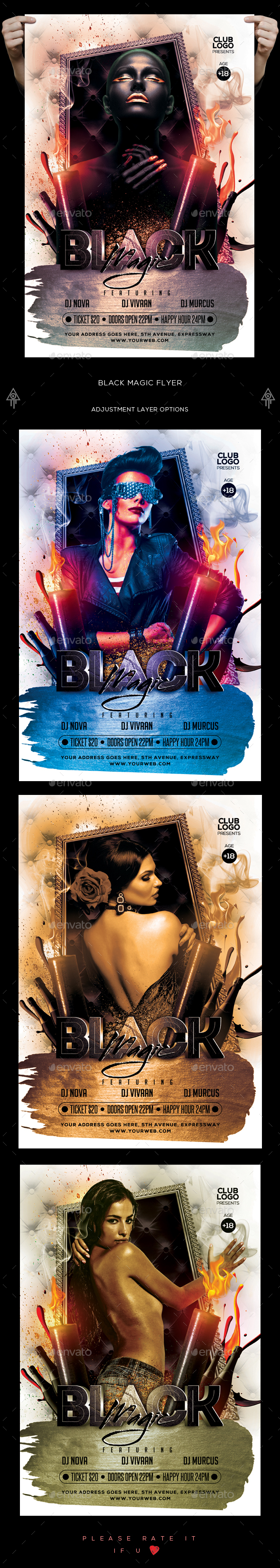 Black Magic Flyer - Clubs & Parties Events