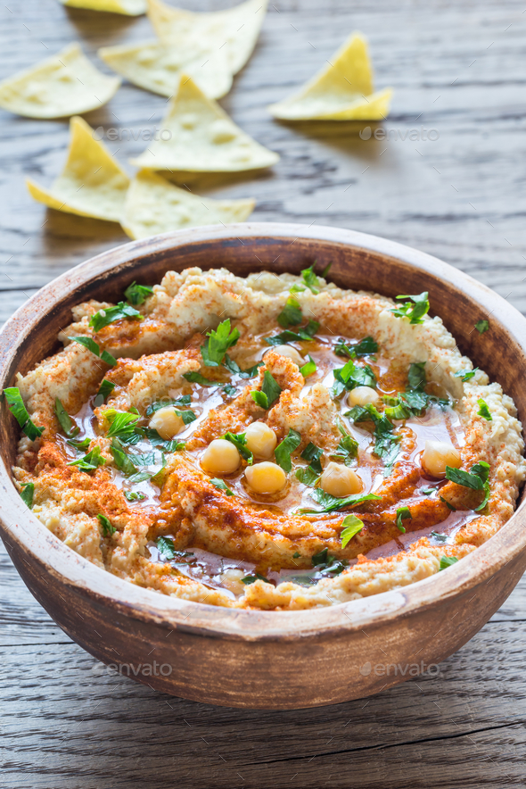 Hummus with tortilla chips Stock Photo by Alex9500 PhotoDune