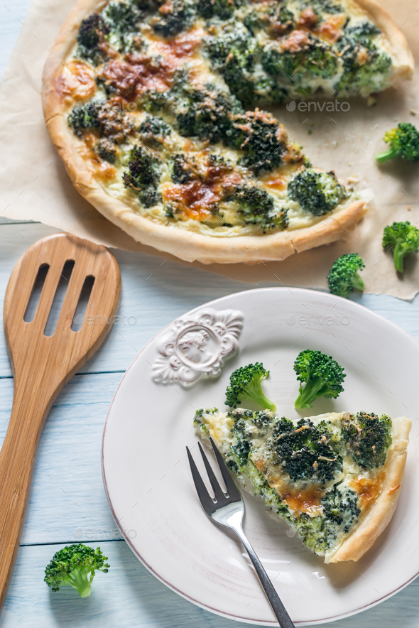 Pie with broccoli and cheese Stock Photo by Alex9500 PhotoDune