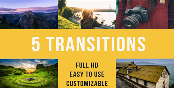 5 Transitions - VideoHive 18725587