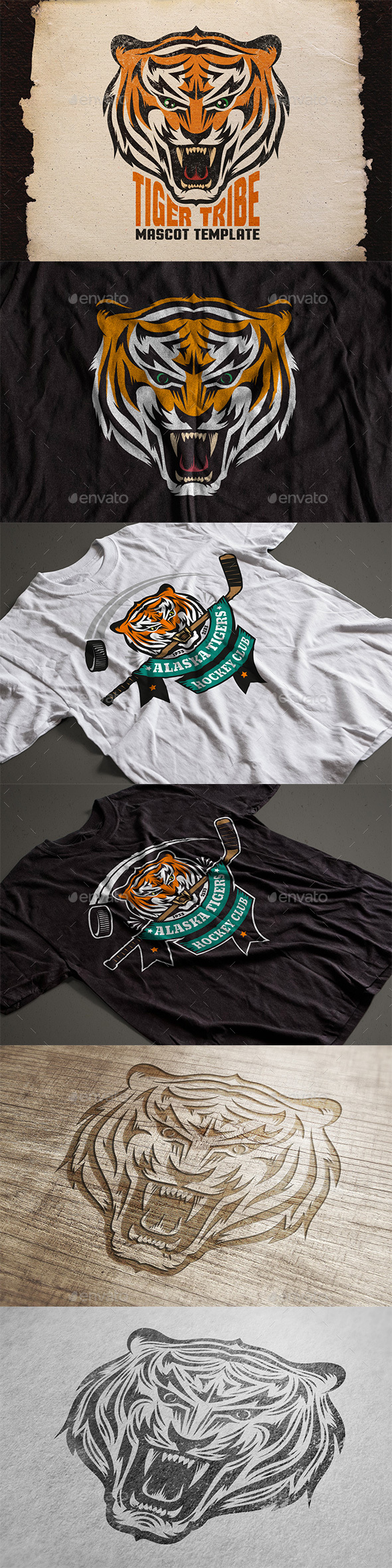 Tiger Mascot Template - Animals Characters