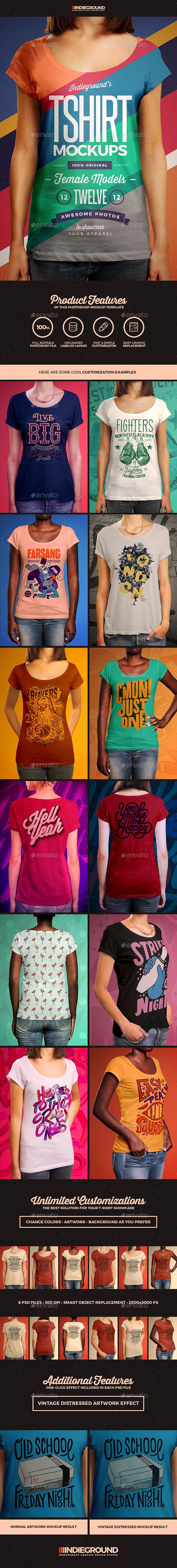 Women T-Shirt Mockups - T-shirts Apparel