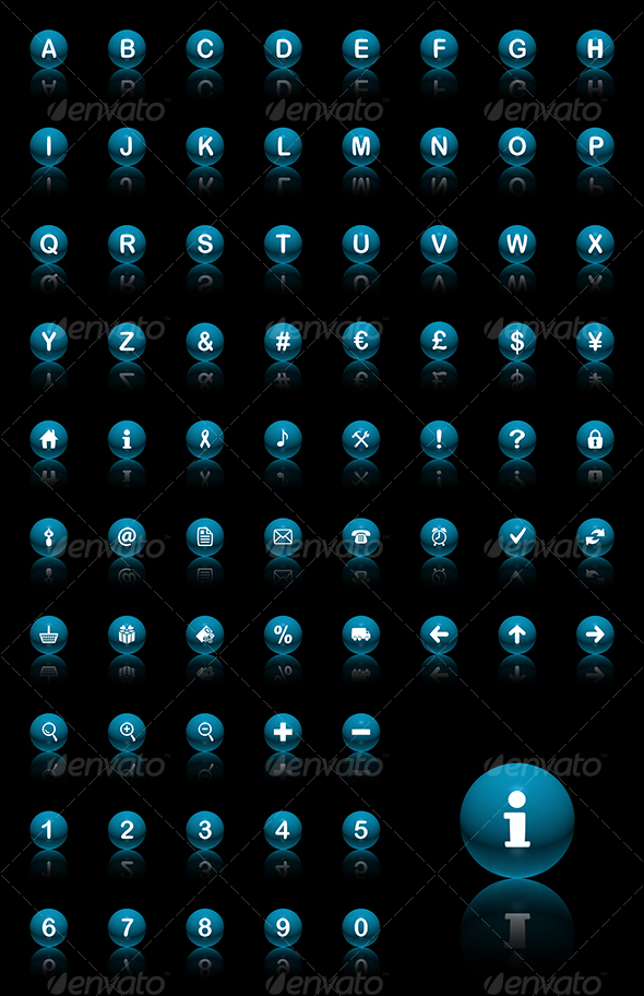 spheres icon set - Web Icons