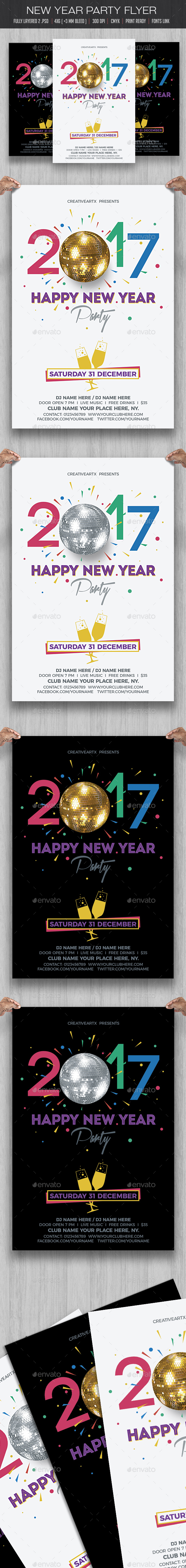 New Year Party Flyer - Clubs & Parties Events