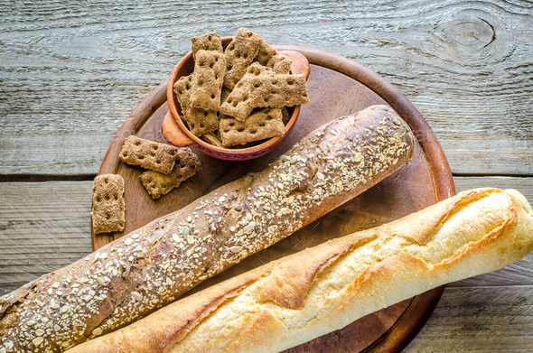 Wheat and Rye Baguettes - Stock Photo - Images