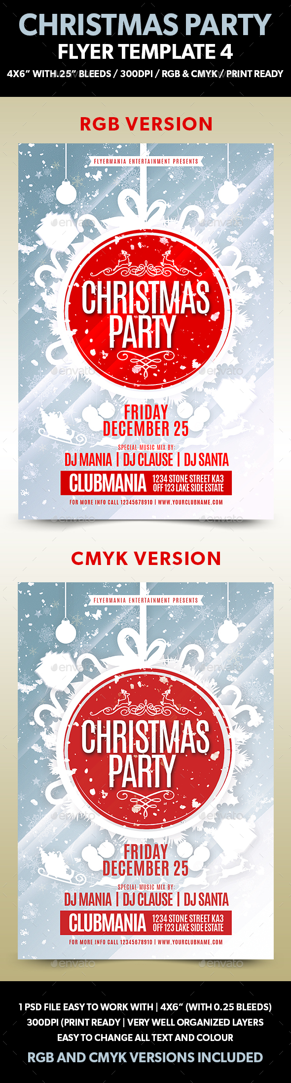Christmas Party Flyer Template 4 - Flyers Print Templates