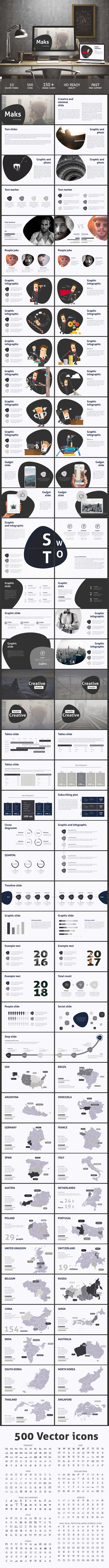 Maks Keynote template - Creative Keynote Templates