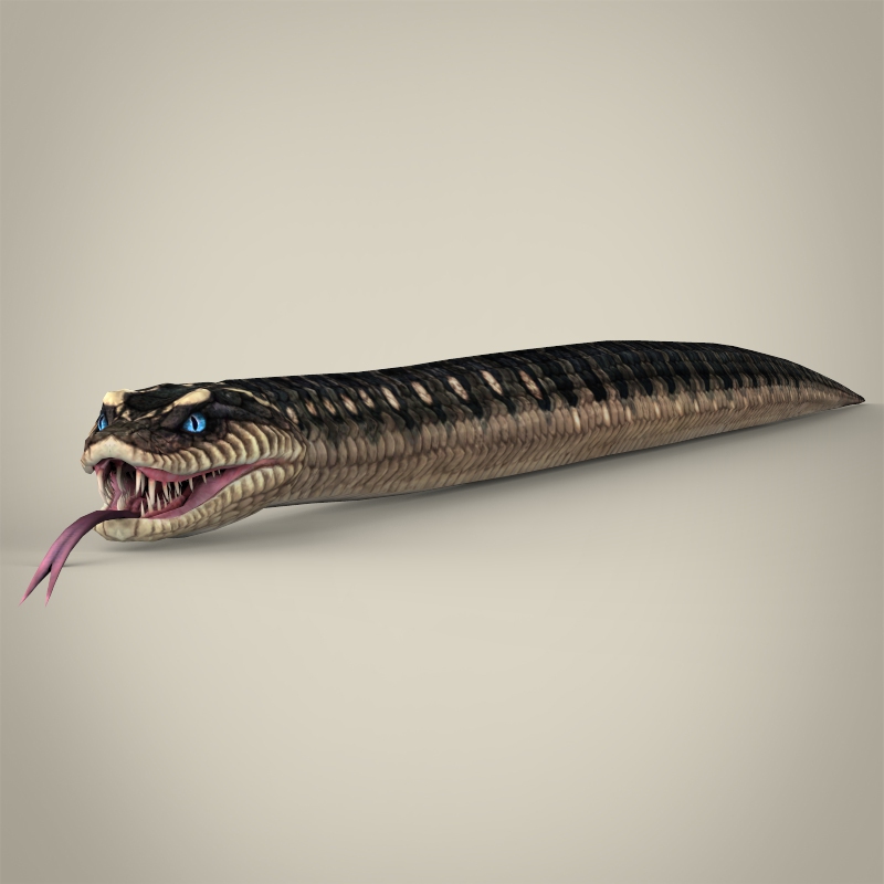 3DFoin - Fantasy Snake - Buy Royalty Free 3D model by 3DRT.com (@3DRT.com)  [209ed40]