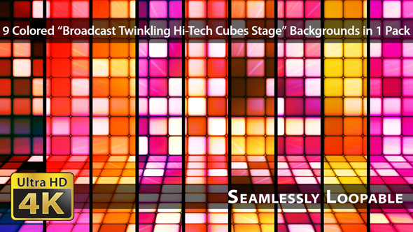 Broadcast Twinkling Hi-Tech Cubes Stage - Pack 01