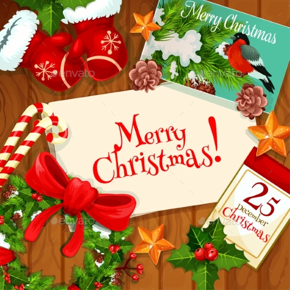 Christmas Day, Winter Holiday Greeting Card Design - Christmas Seasons/Holidays