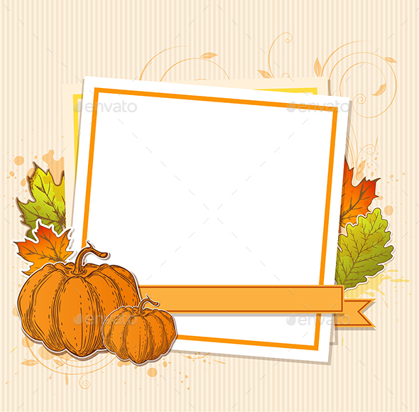 Autumn Frame with Pumpkins - Seasons Nature