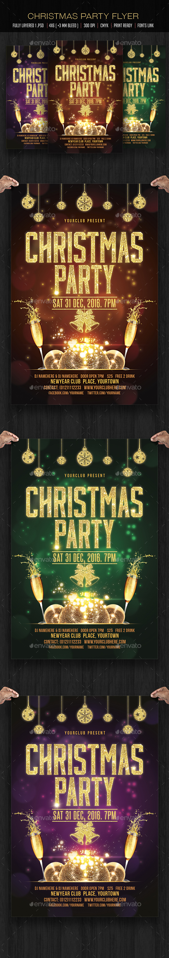 Christmas Party Flyer - Flyers Print Templates