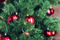 Photo of green hanging baubles | Free christmas images