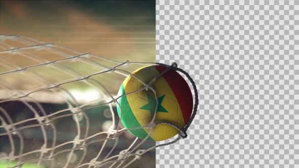 Soccer Ball Scoring Goal Night - Senegal