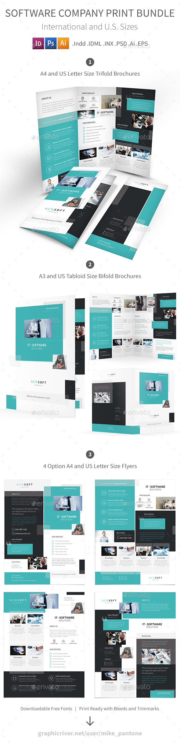 Software Company Print Bundle - Corporate Brochures