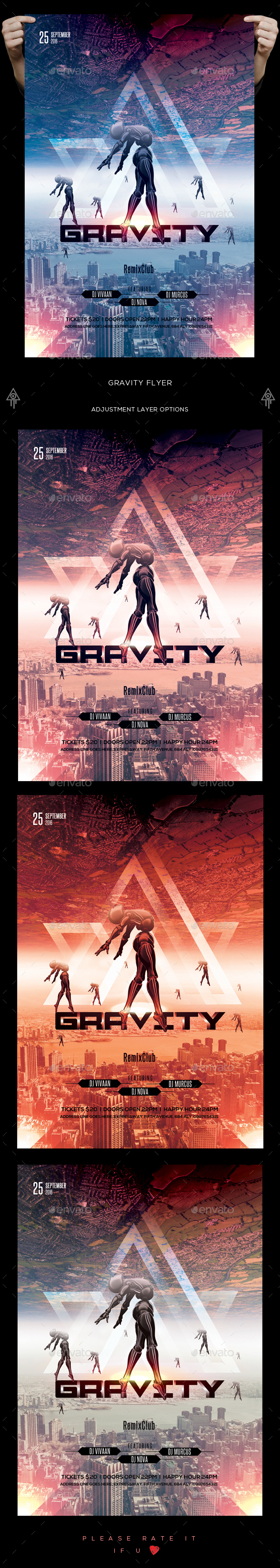 Gravity Flyer - Clubs & Parties Events