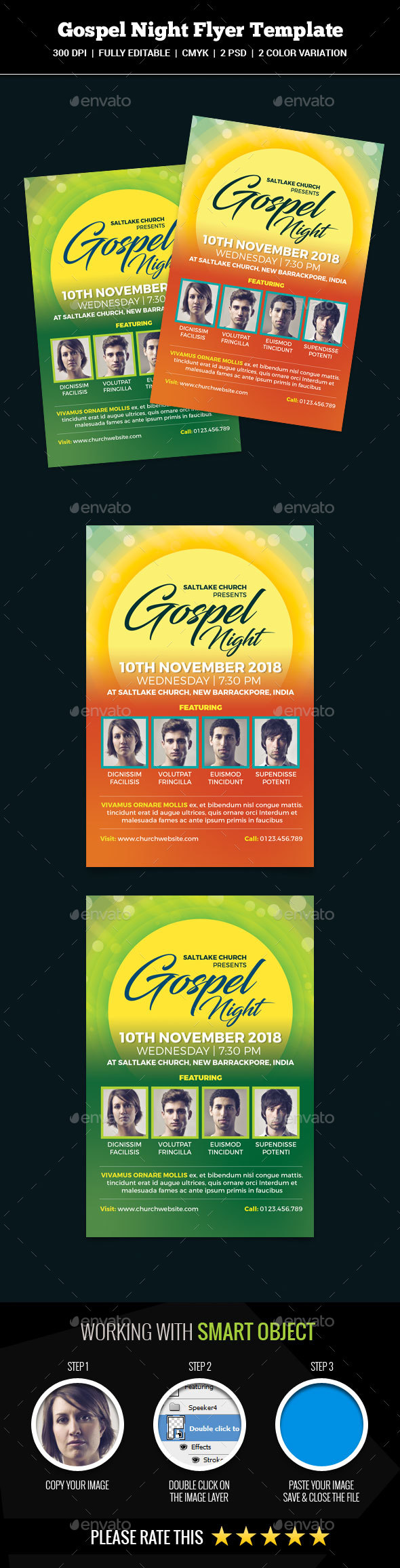 Gospel Night Flyer - Church Flyers