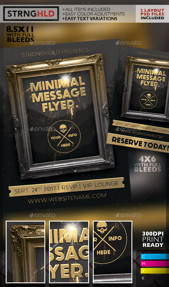 Vintage Gold Frame Event Flyer - Events Flyers