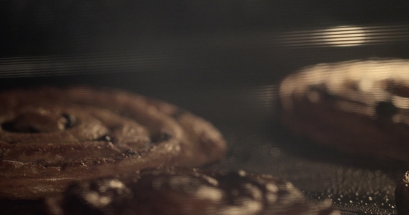 Baking Buns With Raisins