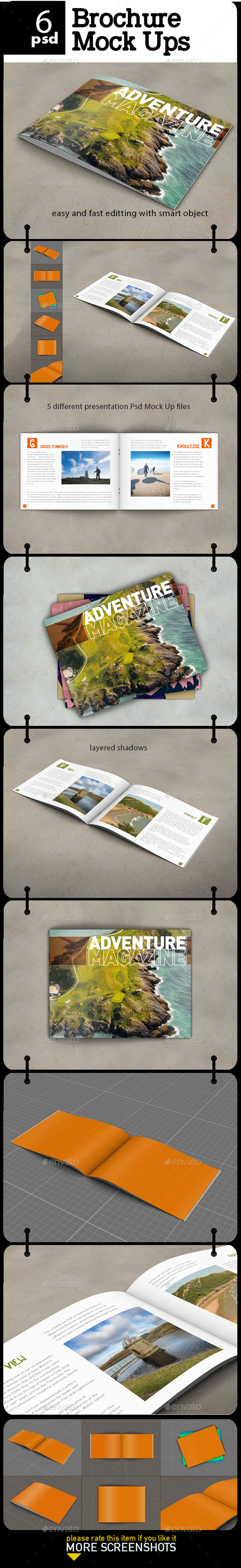 Brochure - Magazine Mock Up - Product Mock-Ups Graphics
