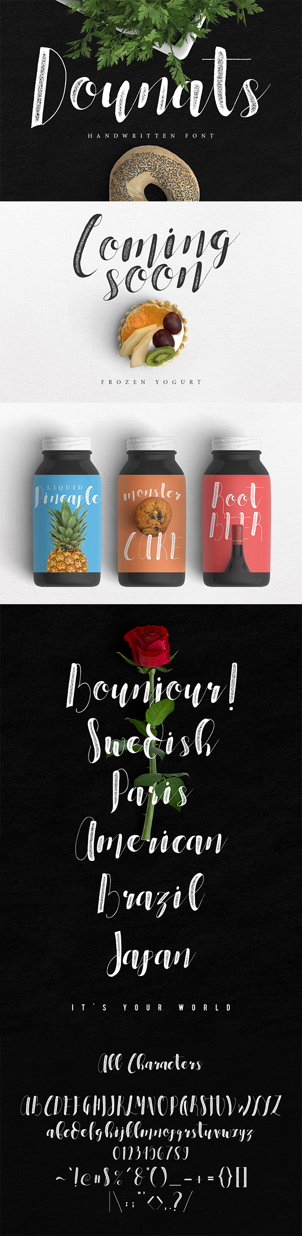 Dounats Typeface - Script Fonts
