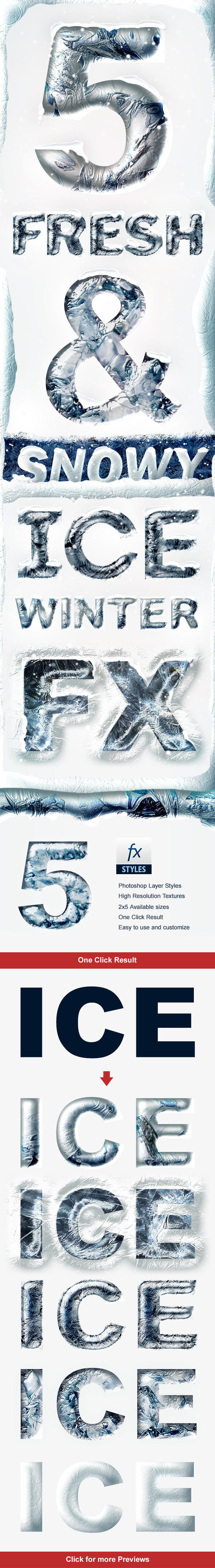 Ice Chrome Photoshop Layer Styles - Frozen Metal Text Effect - Text Effects Actions