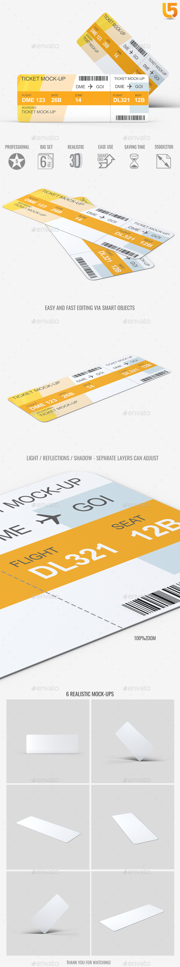 Download Ticket Mock-Up by L5Design | GraphicRiver