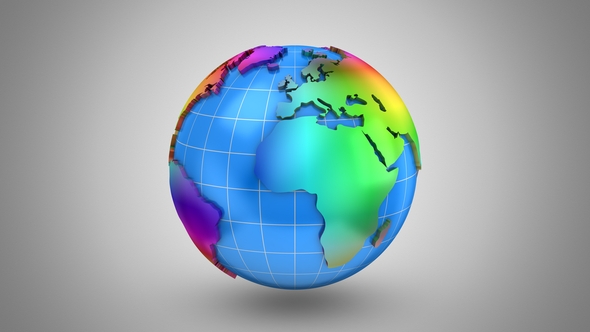 World Map Turns Into a Globe, Motion Graphics | VideoHive