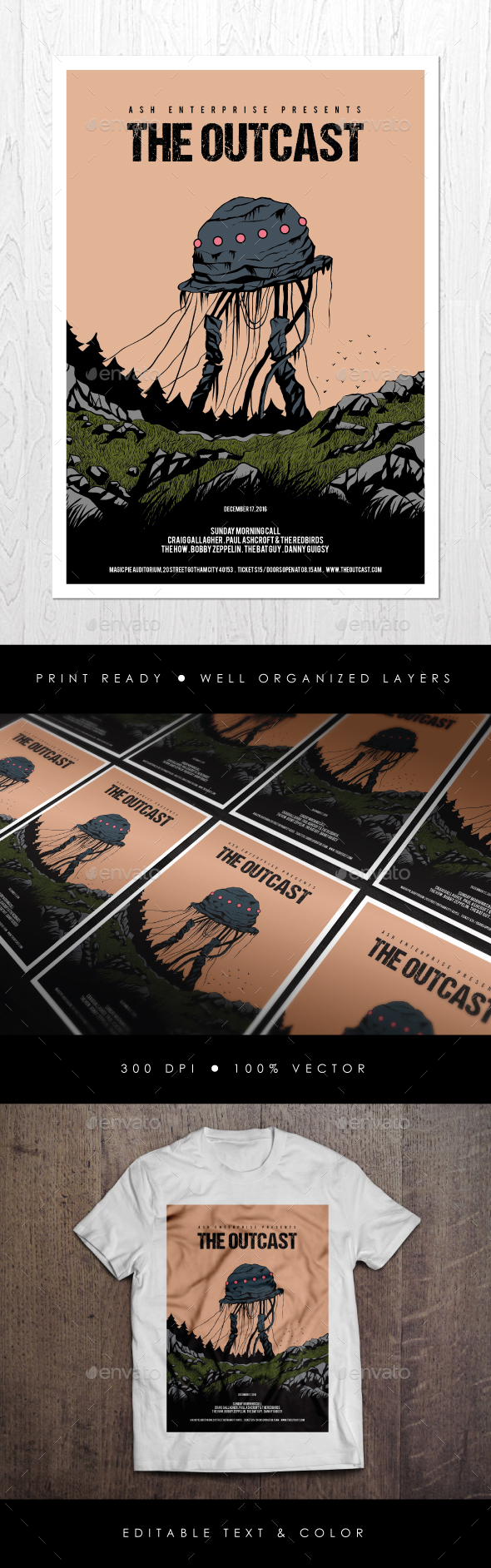 The Outcast Flyer - Events Flyers