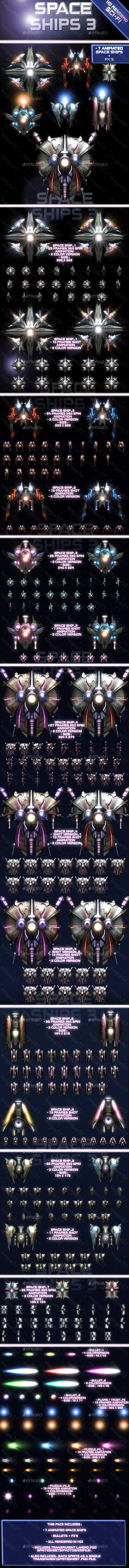Space Ship Pack Vol. 3 - Sprites Game Assets