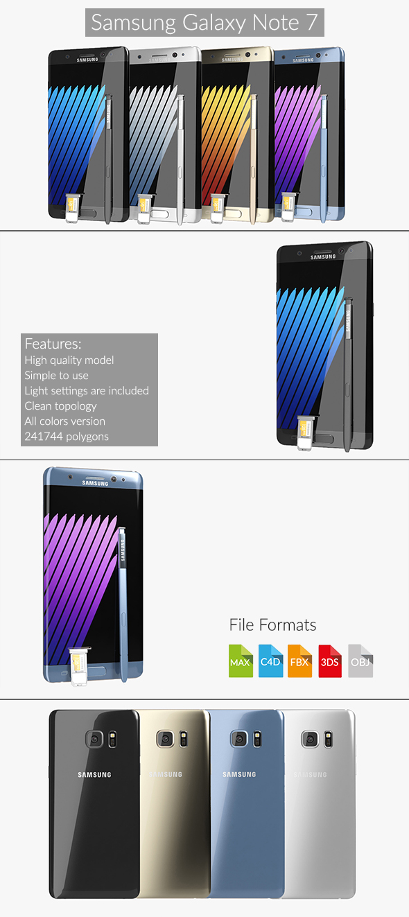 Samsung Galaxy Note 7 - 3DOcean Item for Sale