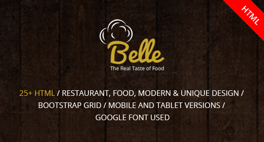 Belle - Food & Restaurant HTML Template