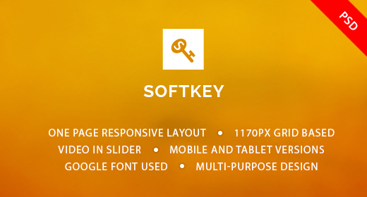 Softkey – Multipurpose Landing Page PSD Template