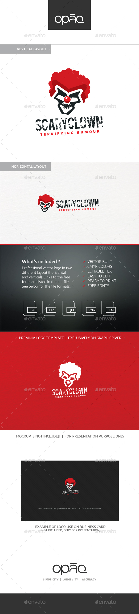 Scary Clown Logo - Humans Logo Templates