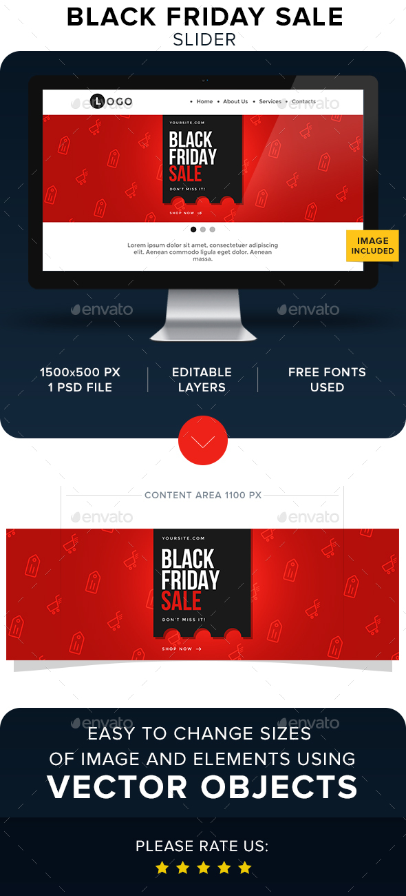 Black Friday Sale Slider - Sliders & Features Web Elements
