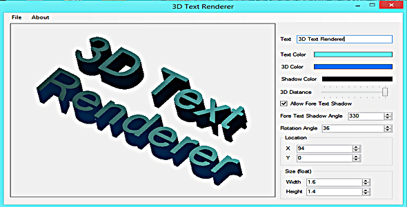 3D Text Renderer - CodeCanyon 17308419