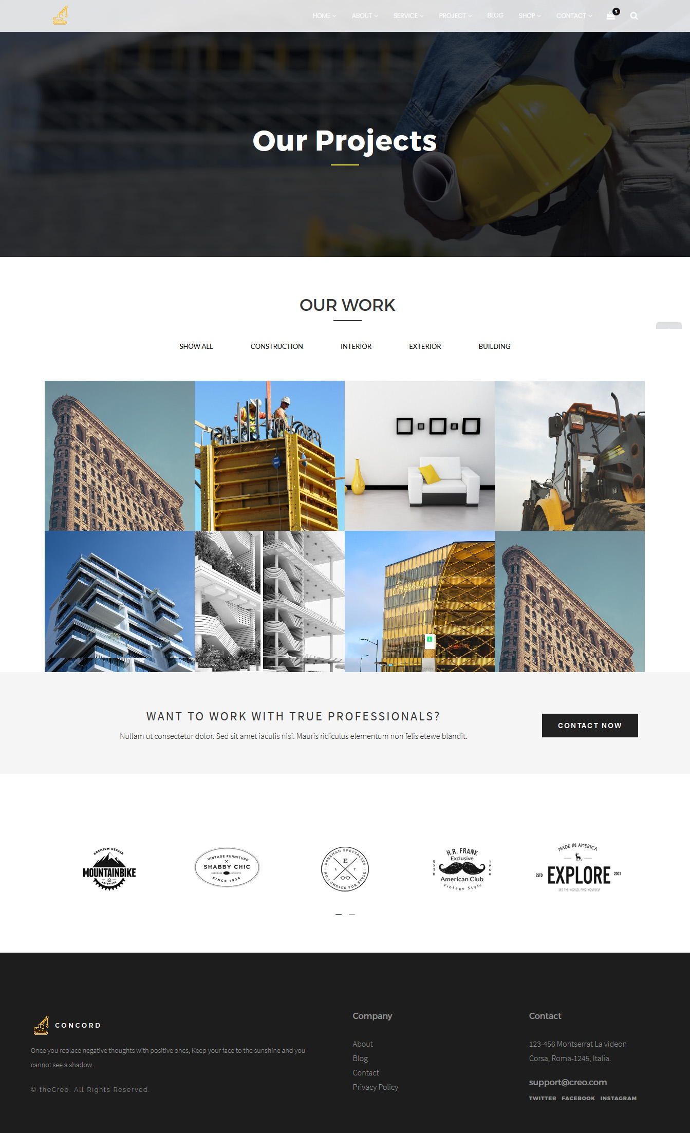 Concord - Construction and Building Website Template by theCreo ...