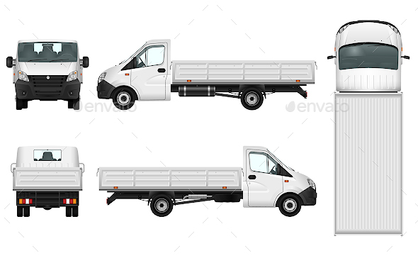Pickup Truck Template - Man-made Objects Objects