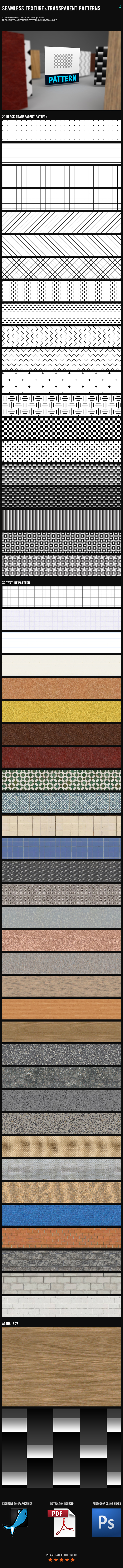 Seamless Texture & Transparent Patterns - Textures / Fills / Patterns Photoshop