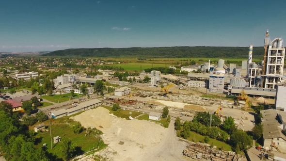 Aerial Shot Factory Cement