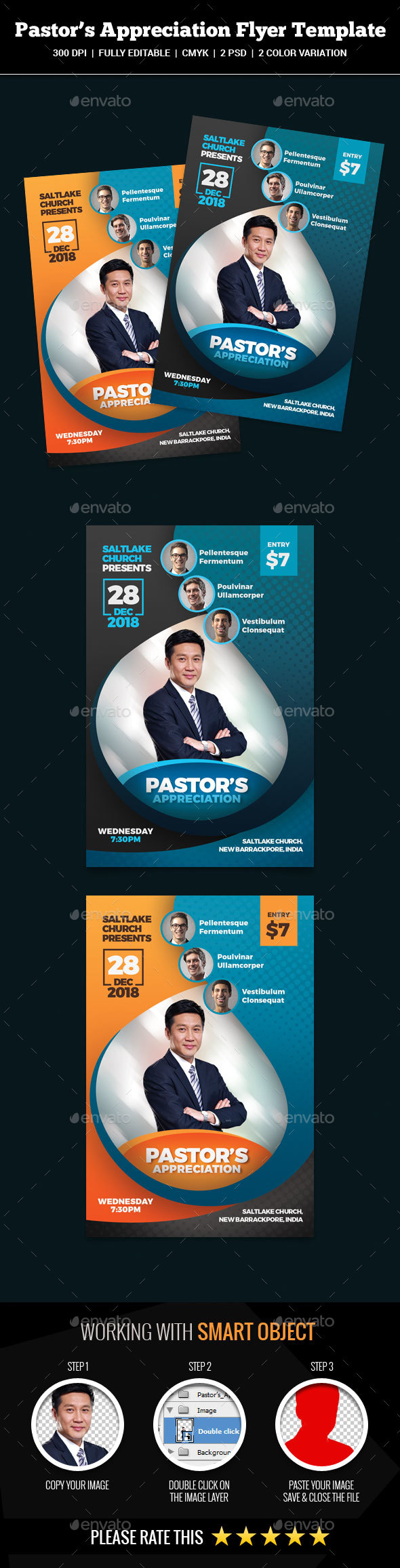 Pastor's Appreciation Church Flyer - Church Flyers