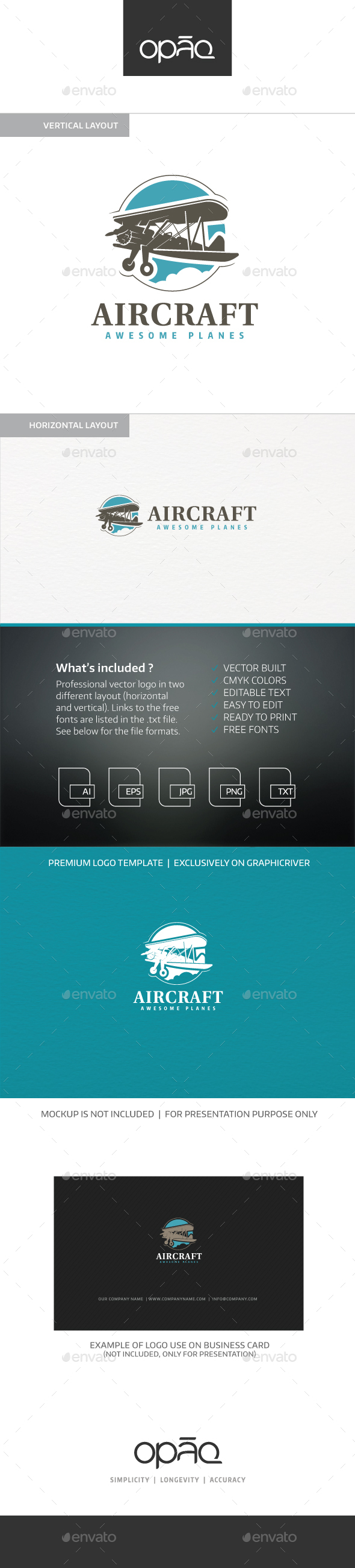 Aircraft Logo - Objects Logo Templates
