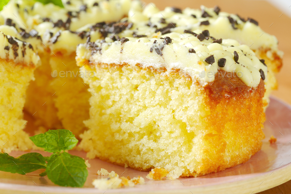 Lemon sponge cake - Stock Photo - Images