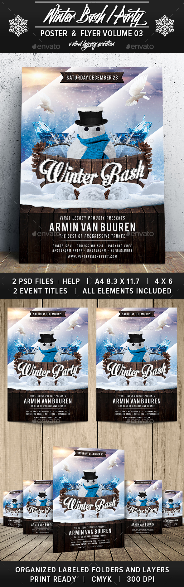 Winter Bash V03 - Events Flyers