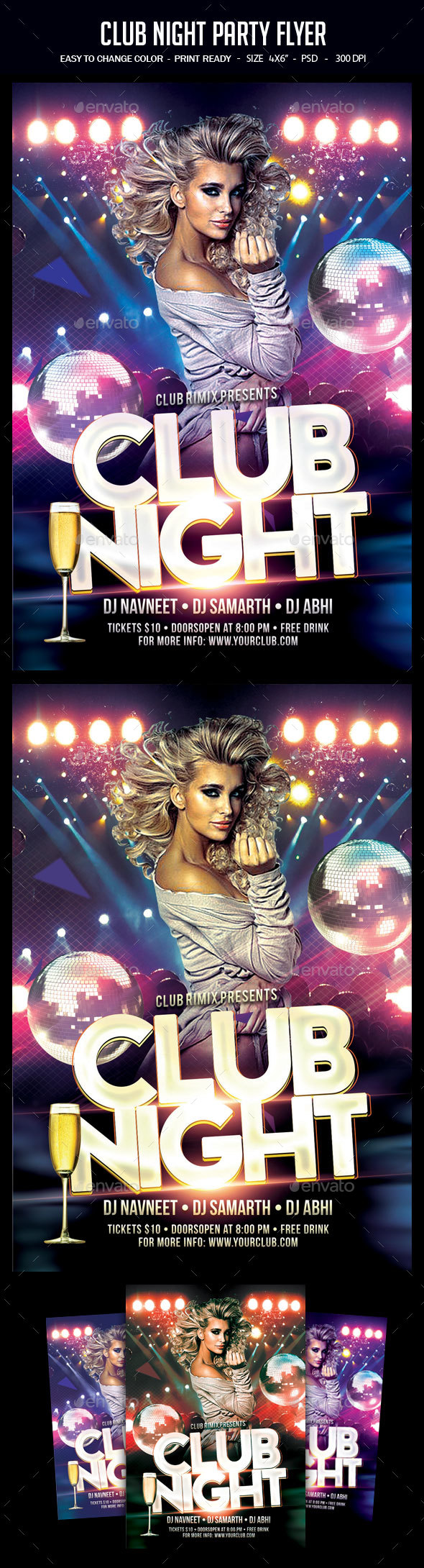 Club Night Party Flyer - Clubs & Parties Events